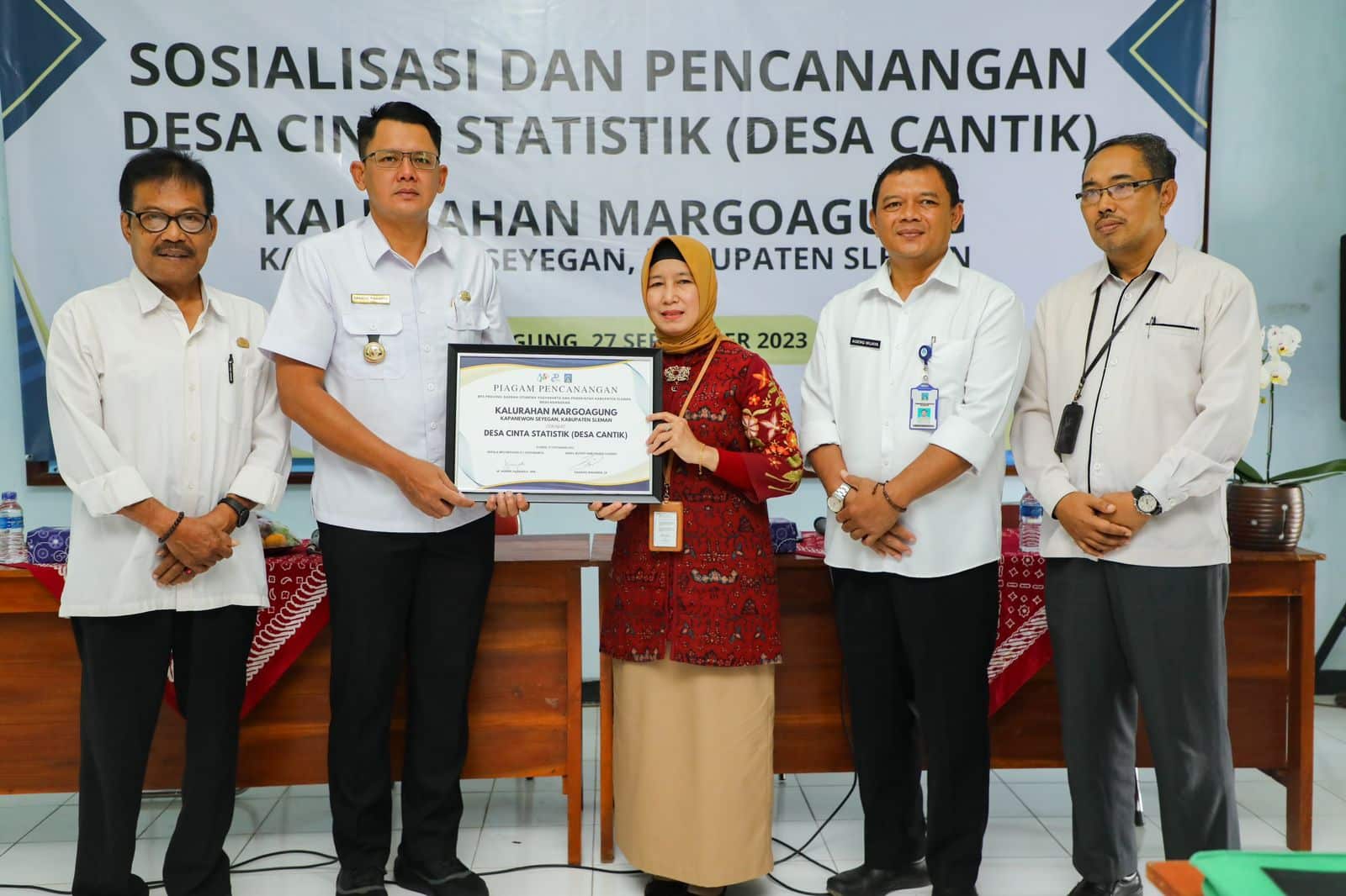 CANANGKAN DESA CINTA STATISTIK, WABUP SLEMAN DORONG PENGELOLAAN DATA BERKUALITAS DI TINGKAT KALURAHAN