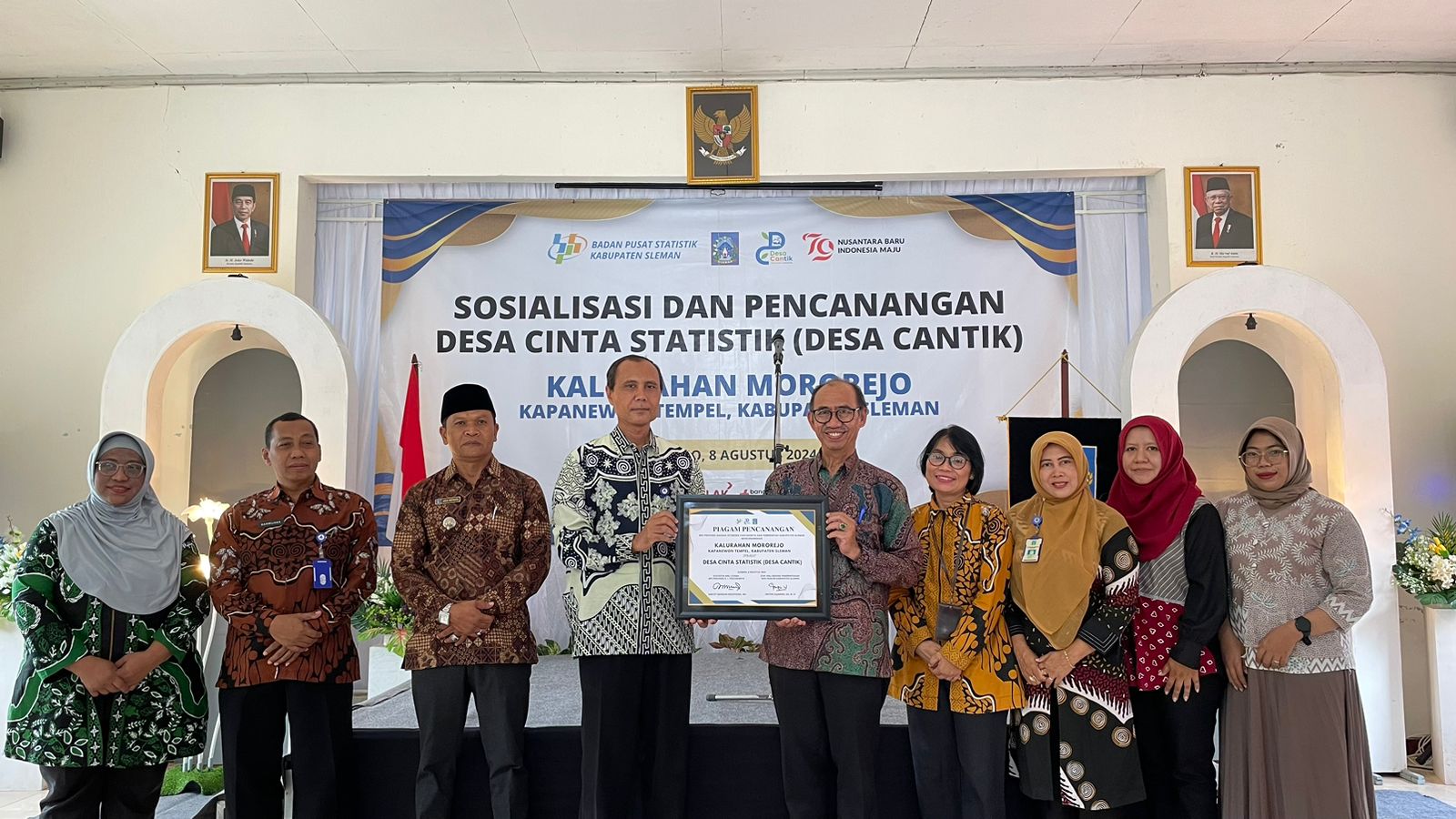 Pemkab Sleman Bersama BPS Sleman Pilih Kalurahan Mororejo sebagai Desa Cantik 2024