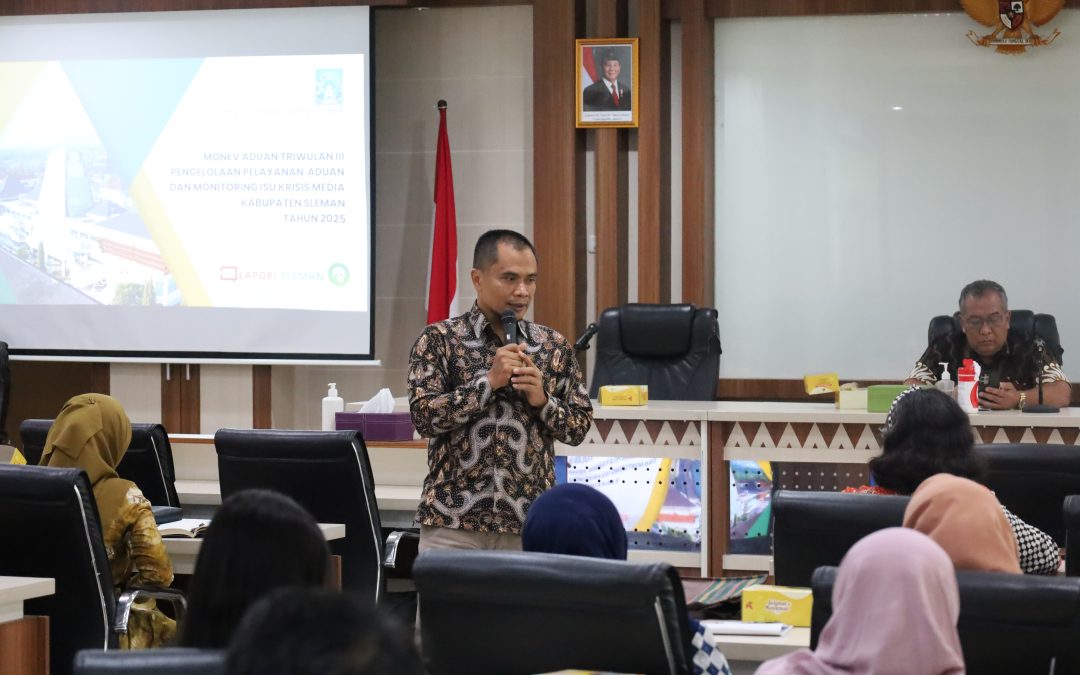 Perkuat Sinergi dan Pelayanan Publik, Kominfo Sleman Gelar Monev Aduan Triwulan III Pengelolaan Aduan